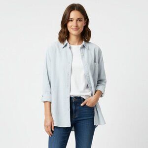 St. John's Bay Light Blue Oxford Button Down Shirt - Plus Size 22W